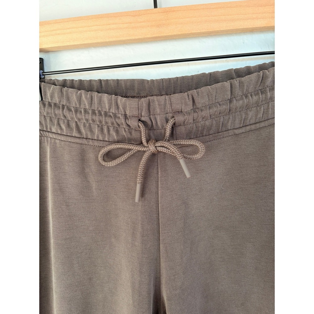 Athleta Pant Women's L Seasoft Mid Rise Straight Gray Drawstring Travel - Picture 3 of 9